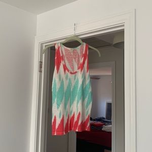 Multi colored j crew tank top
